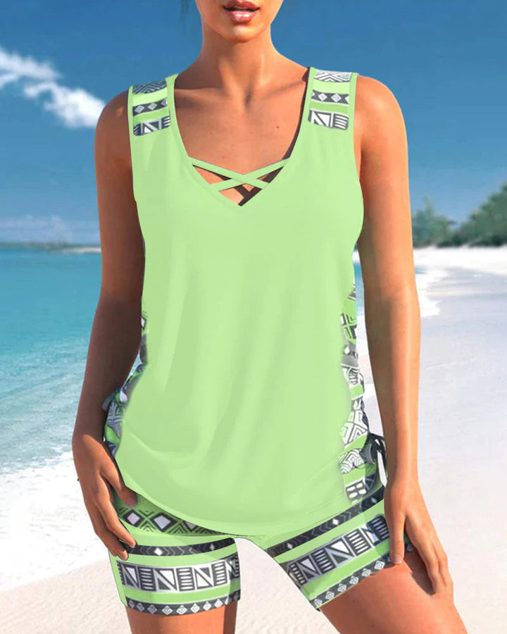 Selene - Trendy Tankini Swimsuit